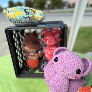 NWOT Unhinged Crochet Handcrafted Crochet Hats, Bats, This & Thats